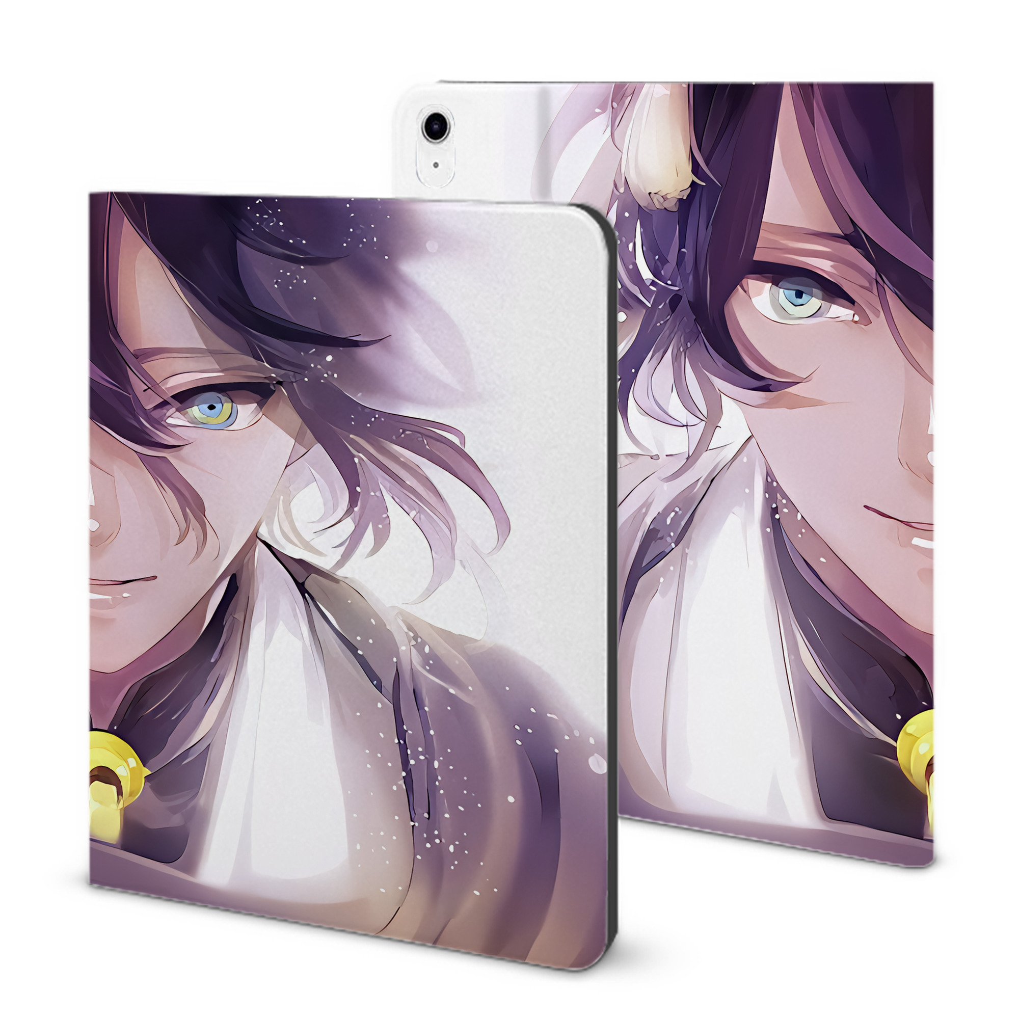 （画像用） 刀剣乱舞 Touken Ranbu IPad ケース ブック型 PUレザー TPU 耐衝撃 軽量 薄型 ペン収納なし 全面保護 IPad 各モデル対応